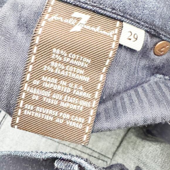 7 For All Mankind Kaylie Dark Wash Flare Leg Denim Jeans Size 29 - Picture 5 of 9